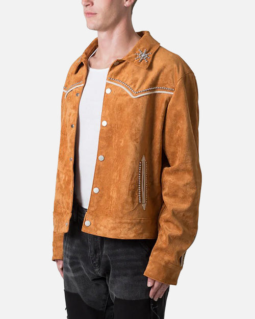 MNML Suede Collared Jacket Orange