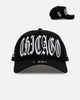 New Era Chicago White Sox 'Oversized Gothic Script Crown' 9FORTY A-Frame Snapback Black/White