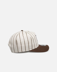 New Era Los Angeles Dodgers 'Washed Stone Walnut' 19TWENTY Snapback Brown Pinstripe