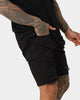 Saint Morta SM Thrashed Shorts Black