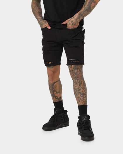 Saint Morta SM Thrashed Shorts Black