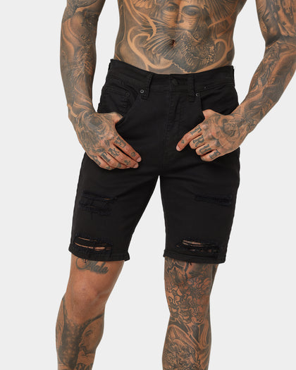 Saint Morta SM Thrashed Shorts Black