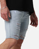 Saint Morta Thrashed Shorts Pale Blue