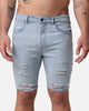 Saint Morta Thrashed Shorts Pale Blue