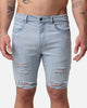 Saint Morta Thrashed Shorts Pale Blue