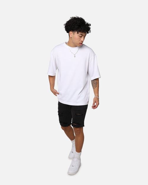 Saint Morta Thrashed Denim Shorts Vintage Black