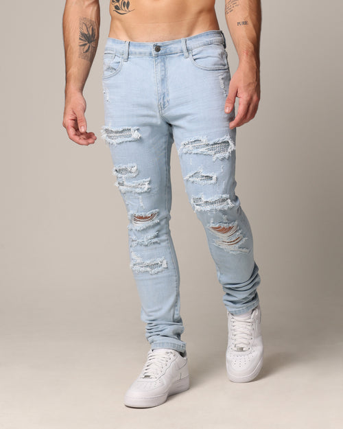 Saint Morta Diamond Summum Jeans Light Blue