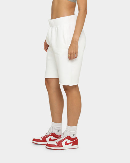 Champion Rev Weave Cut Off Script Shorts White/Gold