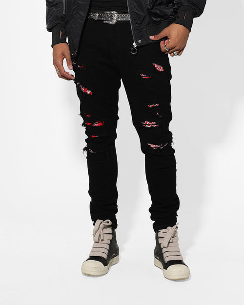 Saint Morta Bandana Summum Jean Black/Red