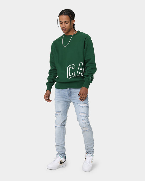 Carré Rugueux Distressed Skinny Jeans Light Blue