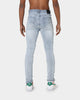 Carré Rugueux Distressed Skinny Jeans Light Blue