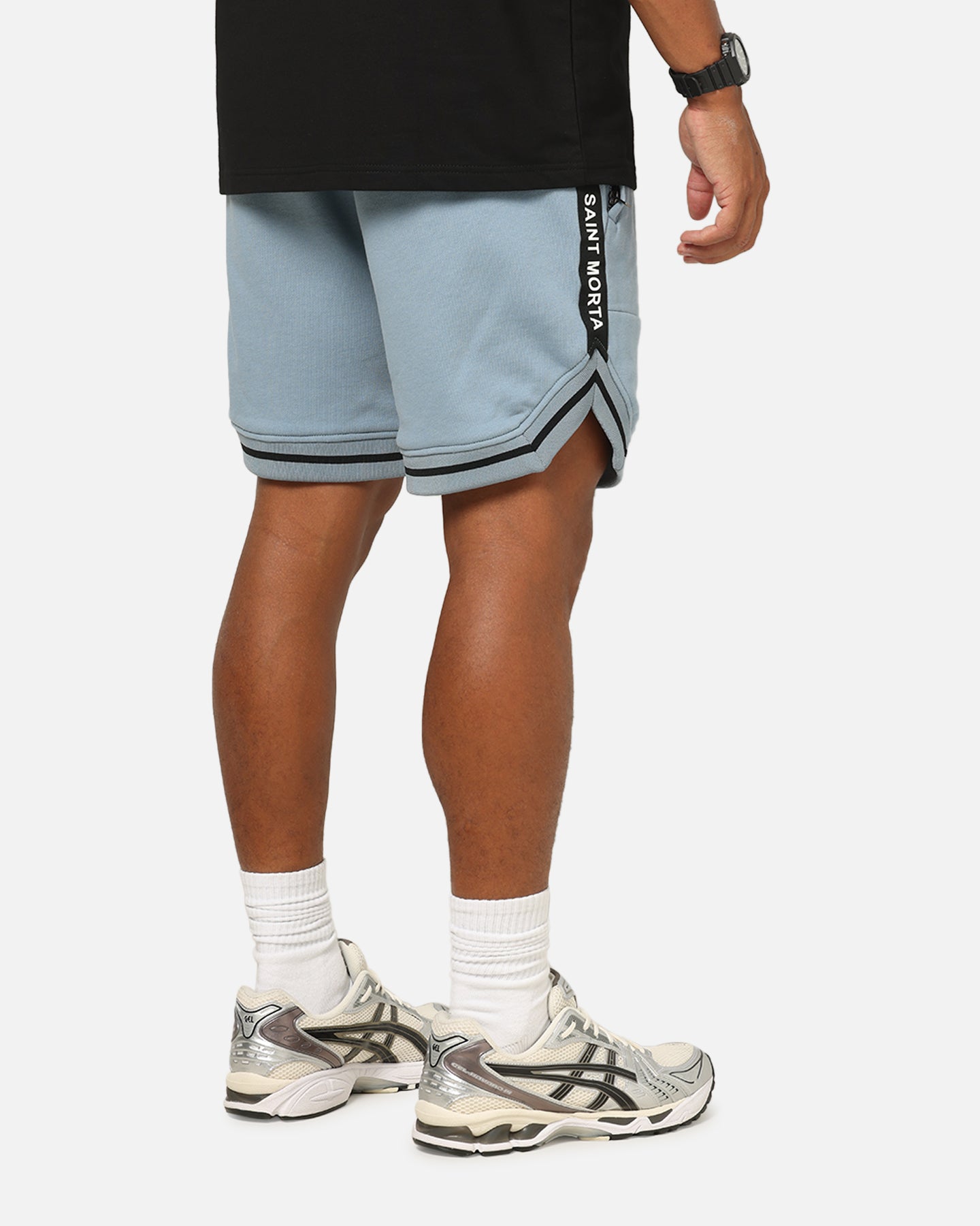 Saint Morta Icon X Fleece Shorts Denim Blue | Culture Kings US