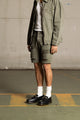 Saint Morta Destroyer Distressed Shorts Khaki Green