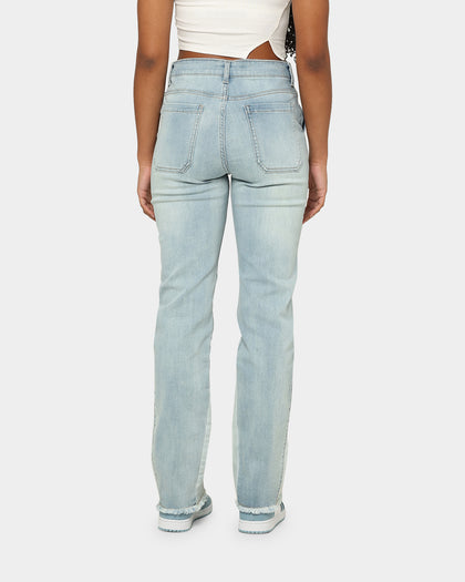 Loiter Demolition Flare Jeans Vintage Blue