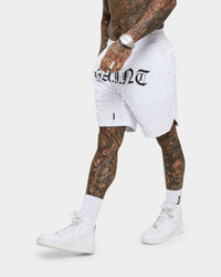 Saint Morta Day of the Dead Basketball Shorts White/Black