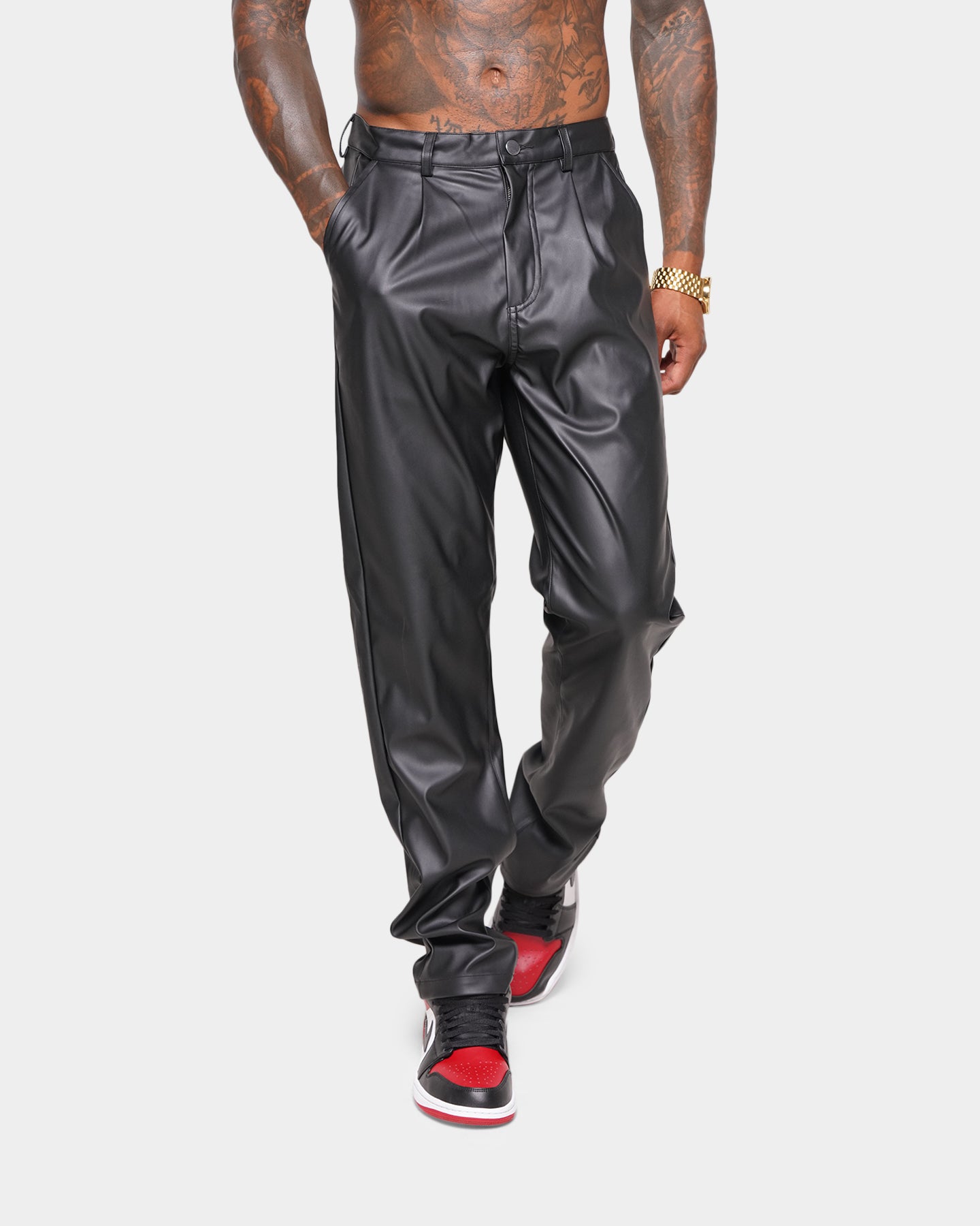 XXIII Mykel Leather Pants Black | Culture Kings US