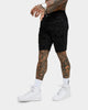Saint Morta Paisley Skulls Denim Shorts Black/Black