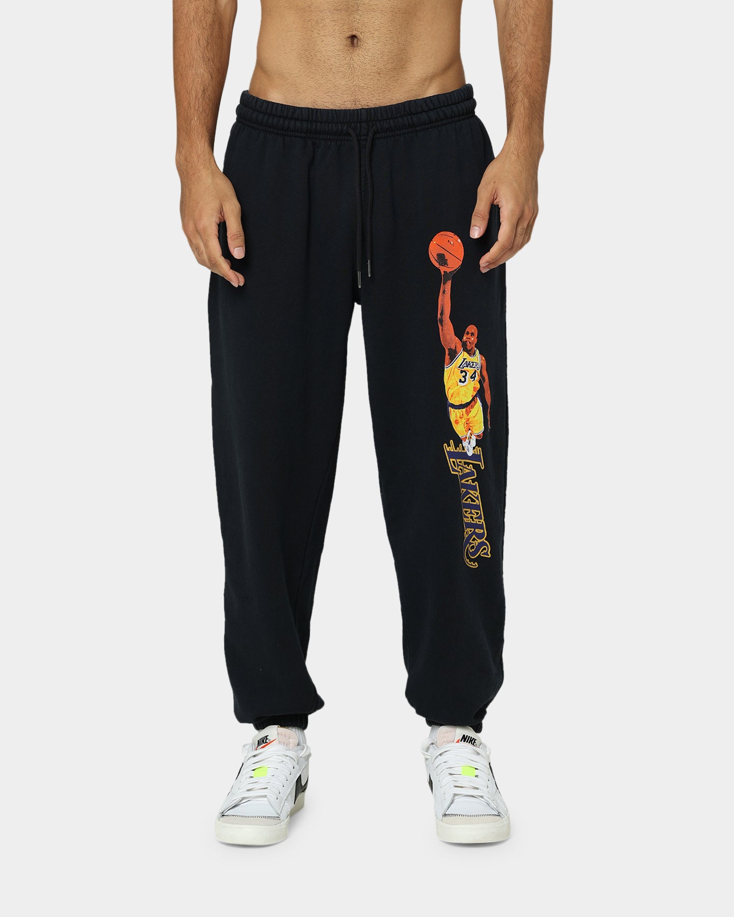 Mitchell & Ness Shaq Sweat Pants Faded Black | Culture Kings US