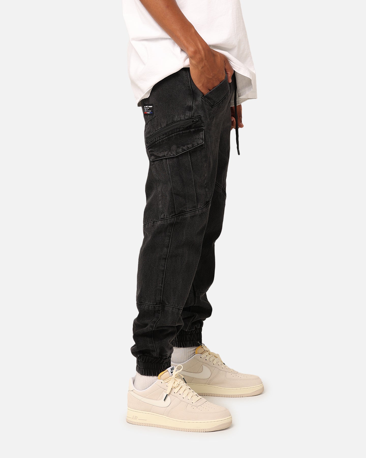 Carre Evolution XL Denim Cargo Jogger Wash Black | Culture Kings US