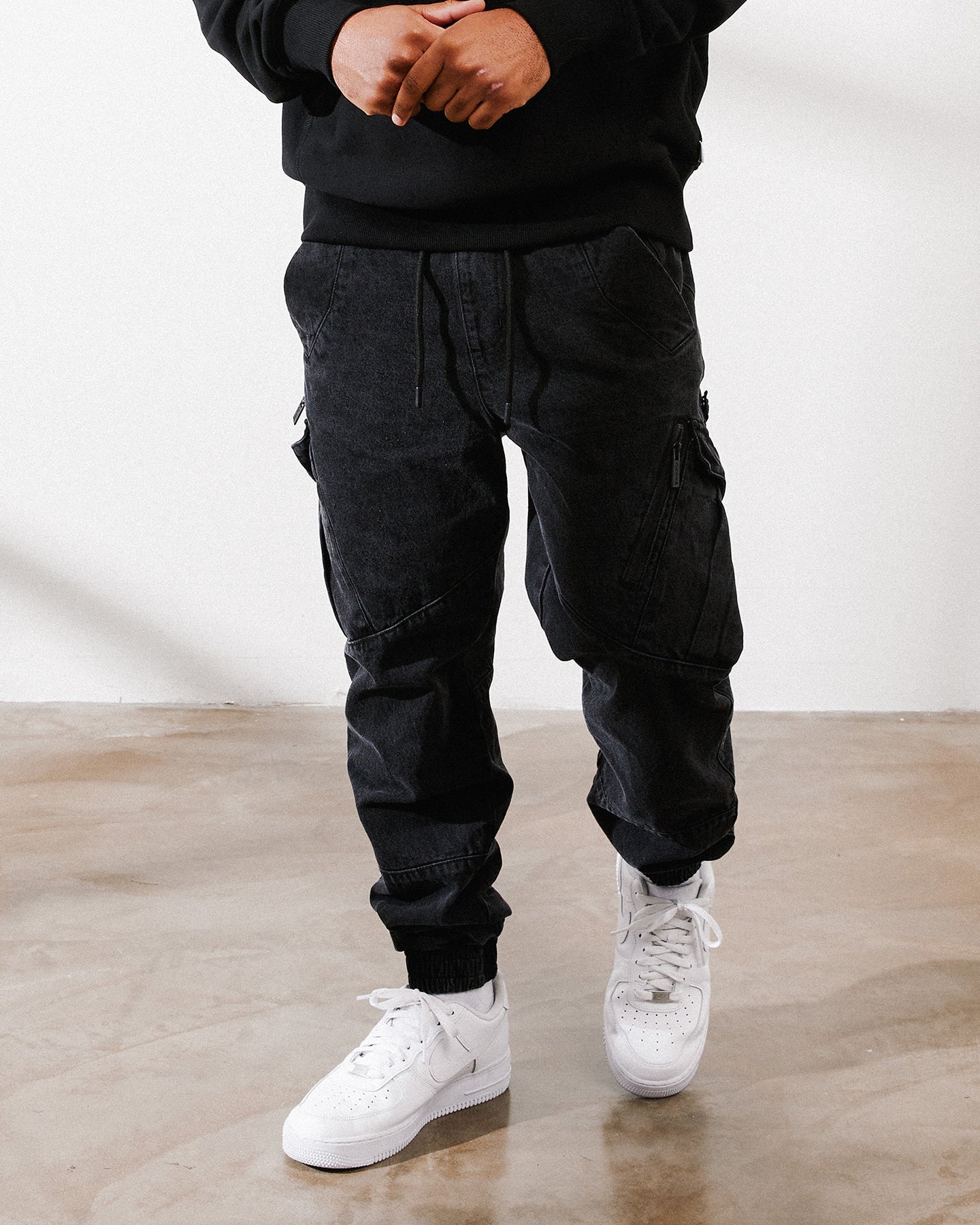 Carre Evolution XL Denim Cargo Jogger Wash Black | Culture Kings US