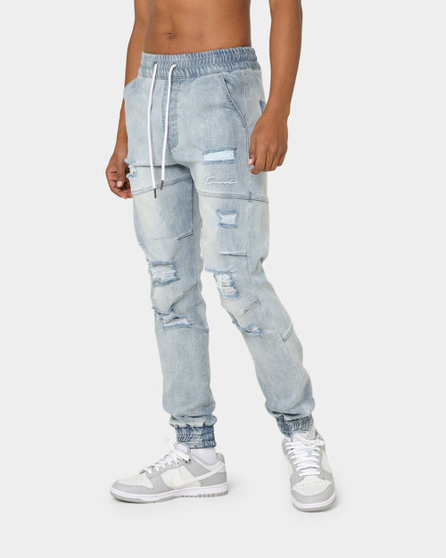 Carré Distressed Premiere Joggers Light Blue