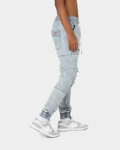 Carré Distressed Premiere Joggers Light Blue