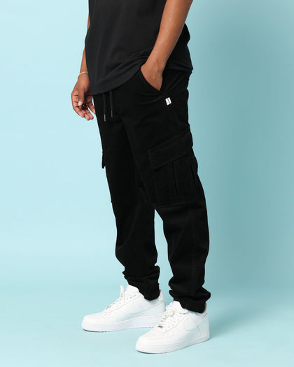 Carré Bande Corduroy Cargo Pants Black