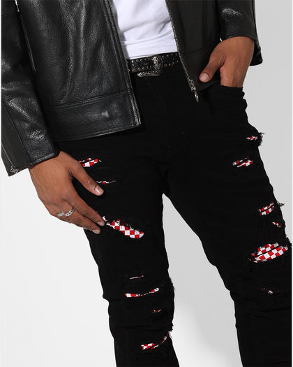 Saint Morta Checks Summum Jeans Black/White