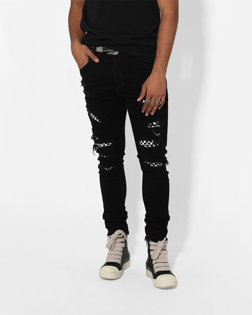 Saint Morta Checks Summum Jeans Black/White
