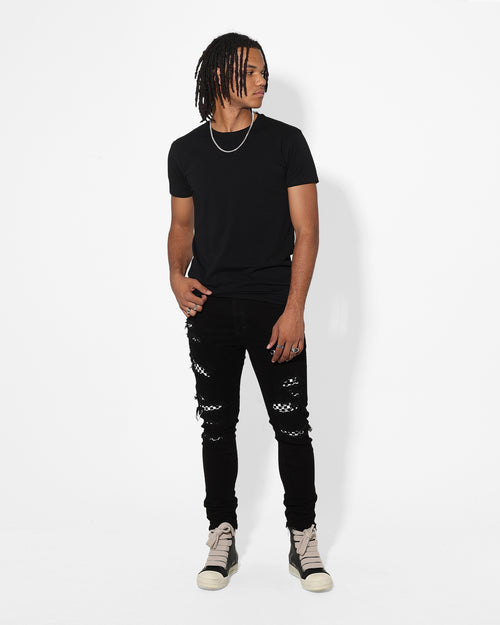 Saint Morta Checks Summum Jeans Black/White