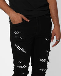Saint Morta Checks Summum Jeans Black/White