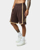 Mitchell & Ness Los Angeles Lakers Lux Brown Swingman Shorts Baroque Brown