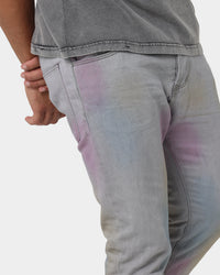 MNML D444 Colour Denim Jeans Purple
