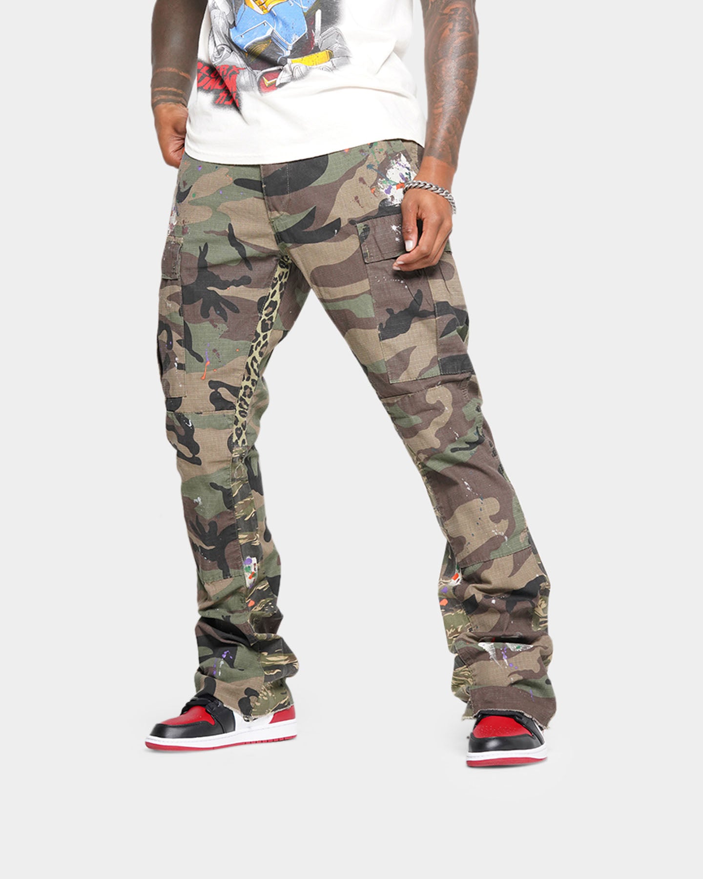 MNML Bootcut Contrast Cargo Pants Camo | Culture Kings US MNML Bootcut Contrast Cargo Pants Camo | Culture Kings US