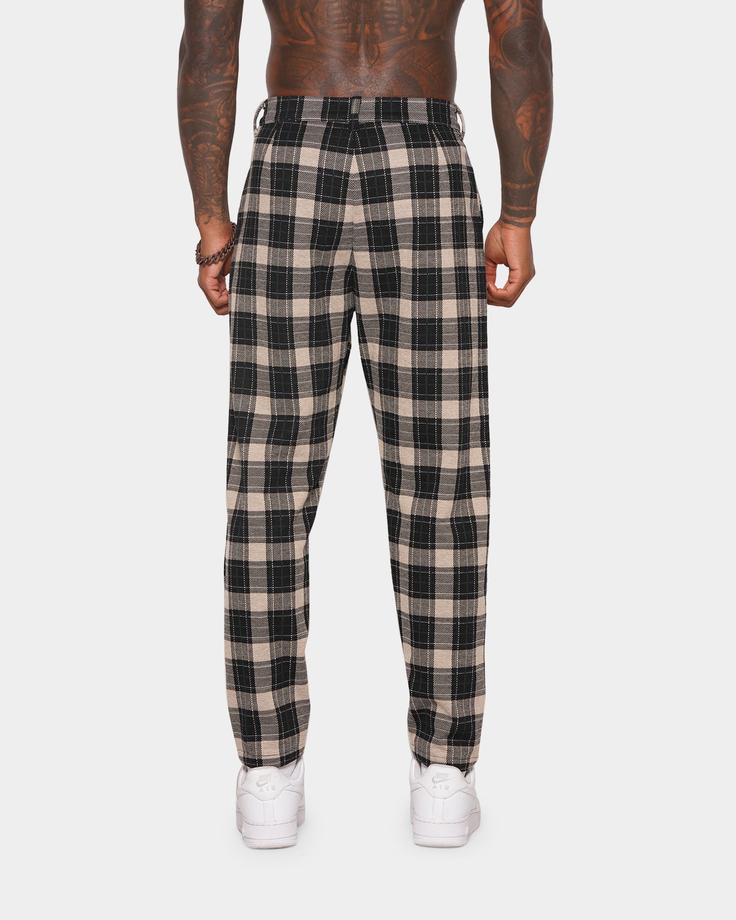 XXIII Isak Plaid Pants Black/Cream | Culture Kings US