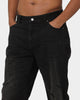 Carré Bouffant Distressed Jeans Washed Black