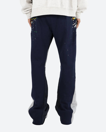 MNML Contrast Boot Cut Sweat Pants Navy