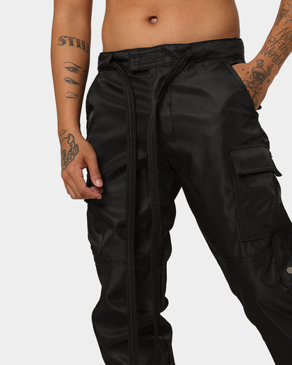 MNML Straight Snap Zipper II Cargo Pants Black