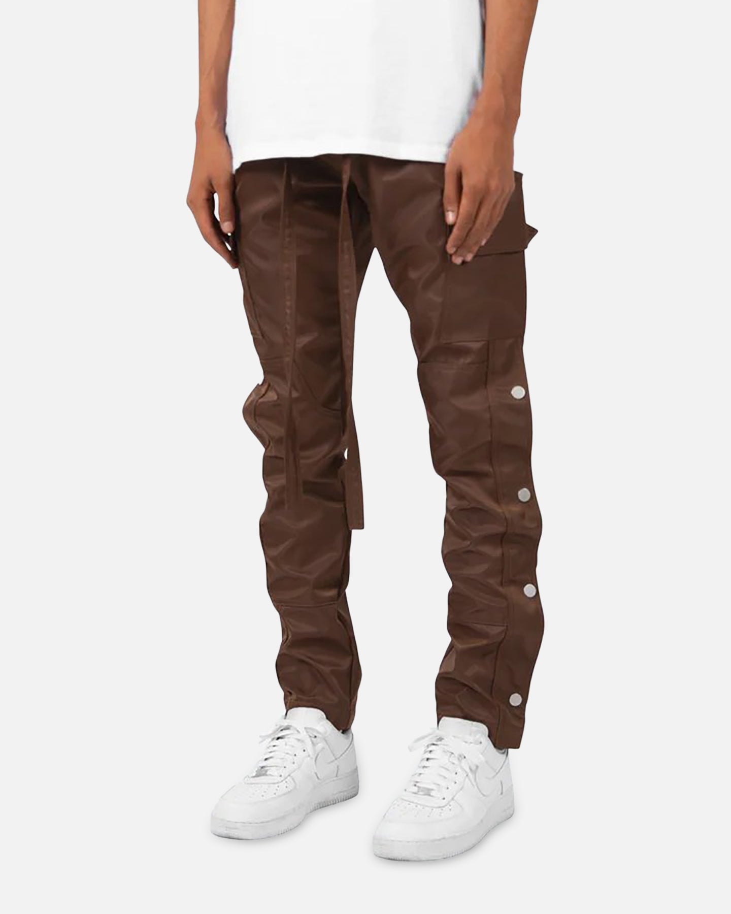 MNML Snap Zipper II Cargo Pants Brown | Culture Kings US
