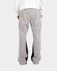 MNML Contrast Boot Cut Sweat Pants Grey