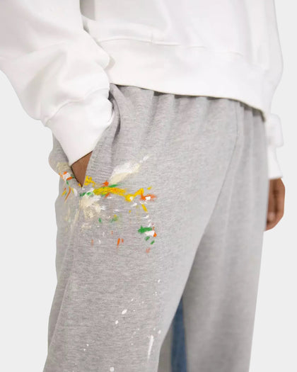 MNML Contrast Boot Cut Sweat Pants Grey