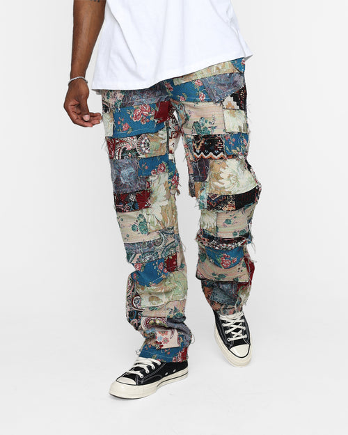 MNML Panelled Blanket Pants Multi-Coloured