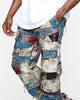 MNML Panelled Blanket Pants Multi-Coloured