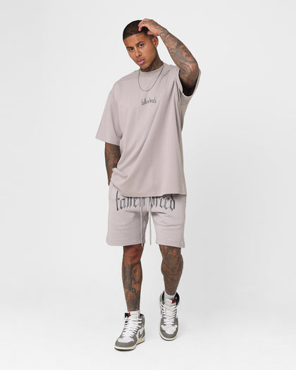 Fallen Breed Logo Sweat Shorts Light Grey