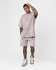 Fallen Breed Logo Sweat Shorts Light Grey