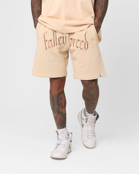 Fallen Breed Logo Sweat Shorts Nude | Culture Kings US