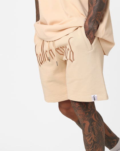 Fallen Breed Logo Sweat Shorts Nude