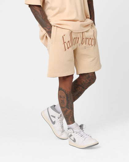 Fallen Breed Logo Sweat Shorts Nude