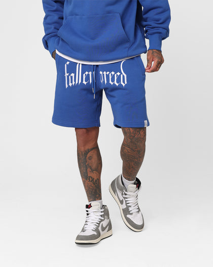 Fallen Breed Logo Sweat Shorts Sapphire Blue