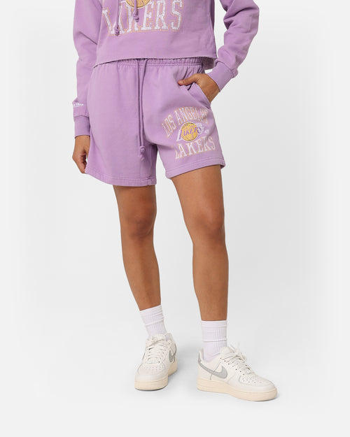Mitchell & Ness Women's Los Angeles Lakers Arch Logo Shorts Faded Purple